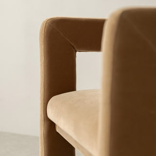 Curved Armchair - Camel
