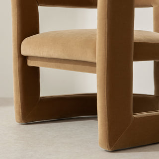 Curved Armchair - Camel
