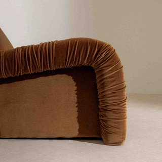 Ruched Lounge Chair - Cinnamon