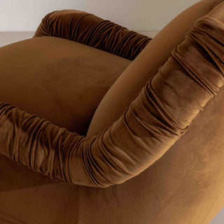 Ruched Lounge Chair - Cinnamon