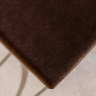 Metal & Velvet Low Stool