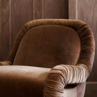 Ruched Lounge Chair - Cinnamon