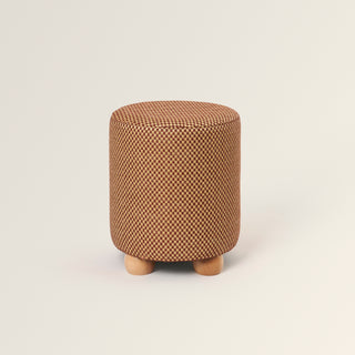 Pouffe with Ball Feet, Checkerboard